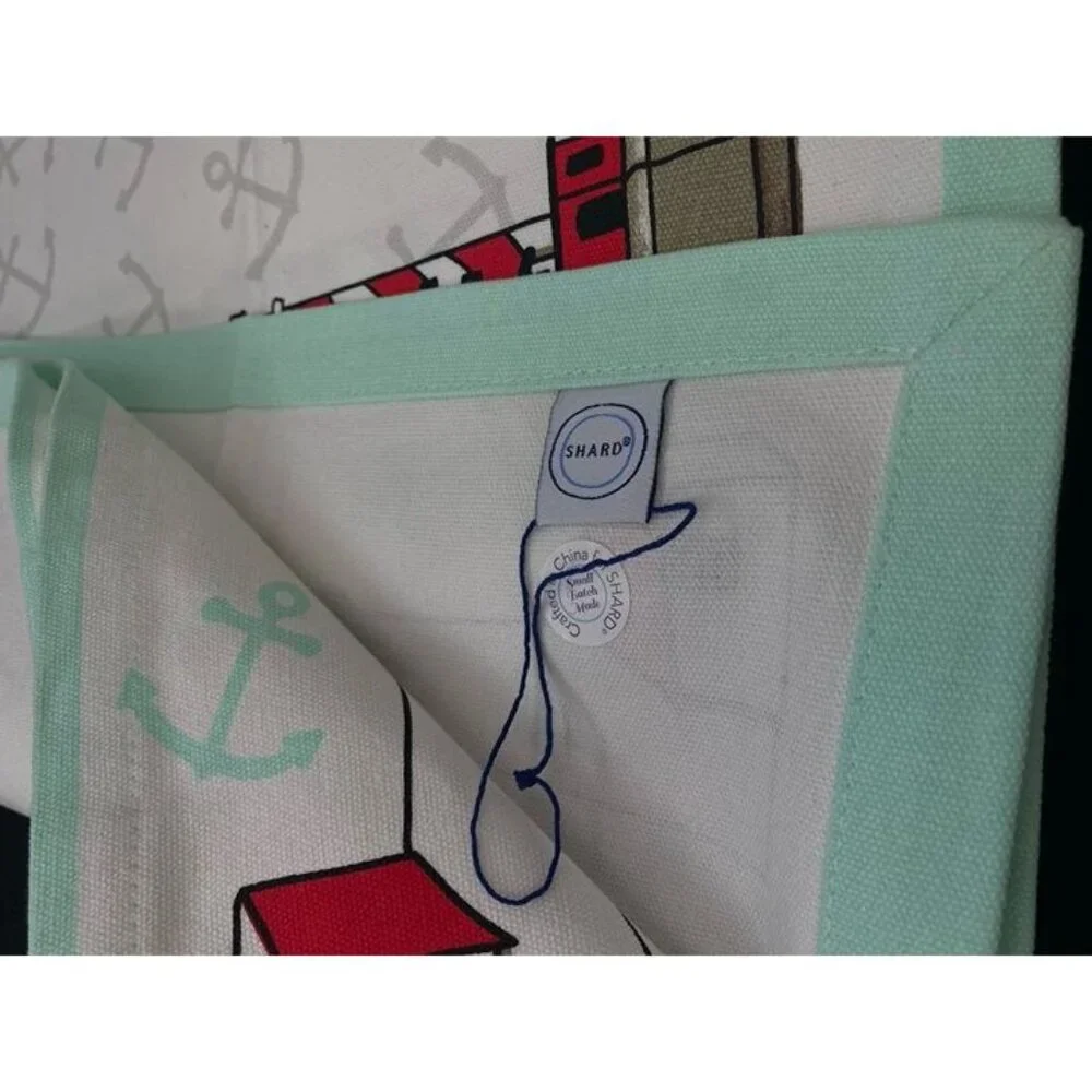 Set of 4 Shard Lighthouse Nautical Cotton Placemats 19.5” x 14.5” Coastal Beach